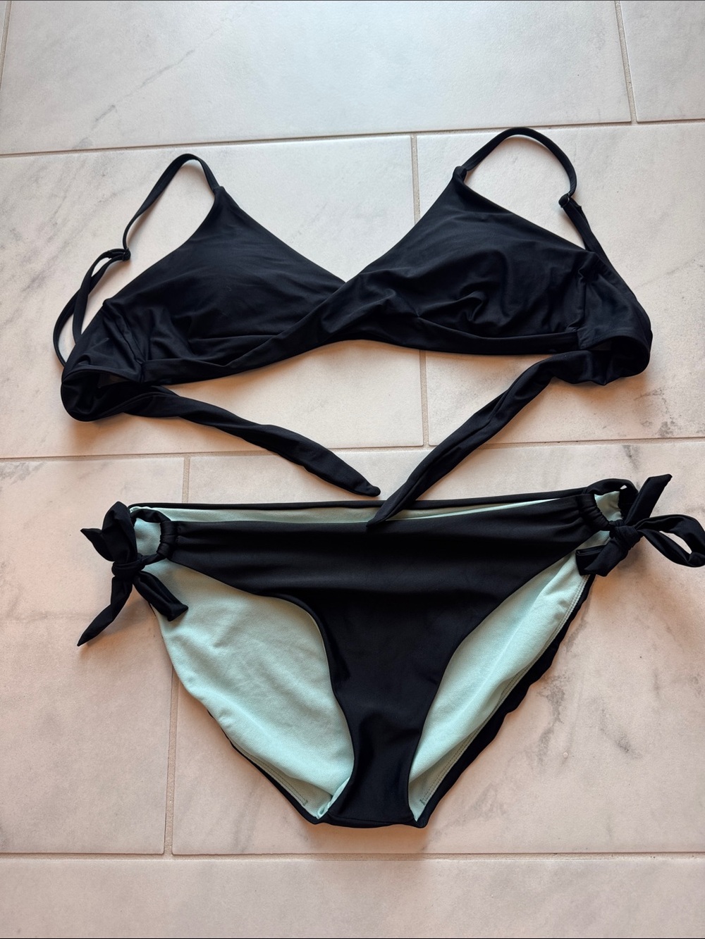 Prana Black Women's Tie-Side Bikini Set